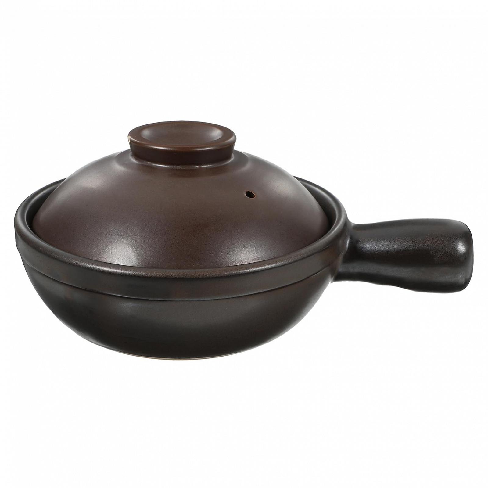 Кастрюля с крышкой керамическая для индукционных плит многофункциональная, фото №1