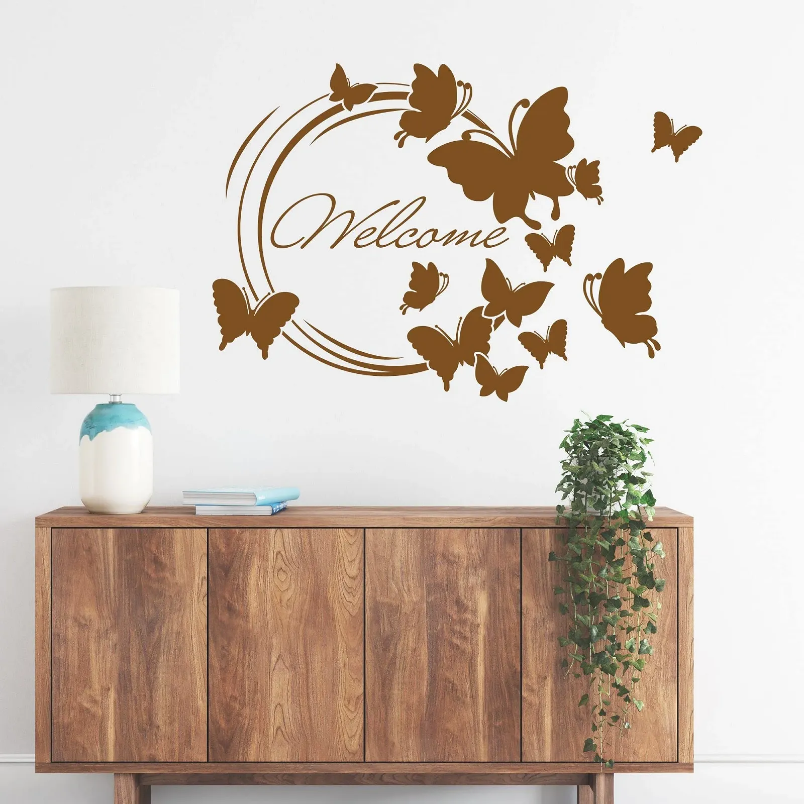 Наклейка на стену GRAZDesign Welcome Butterflies 43 x 30 см 073 Dark Grey, фото №1