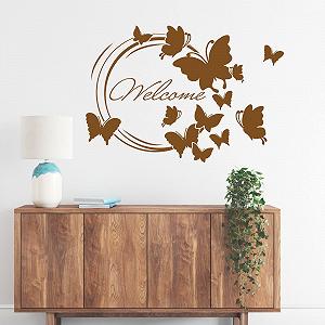 Наклейка на стіну GRAZDesign Welcome Butterflies 43 x 30 см 073 Dark Grey - Фото 1