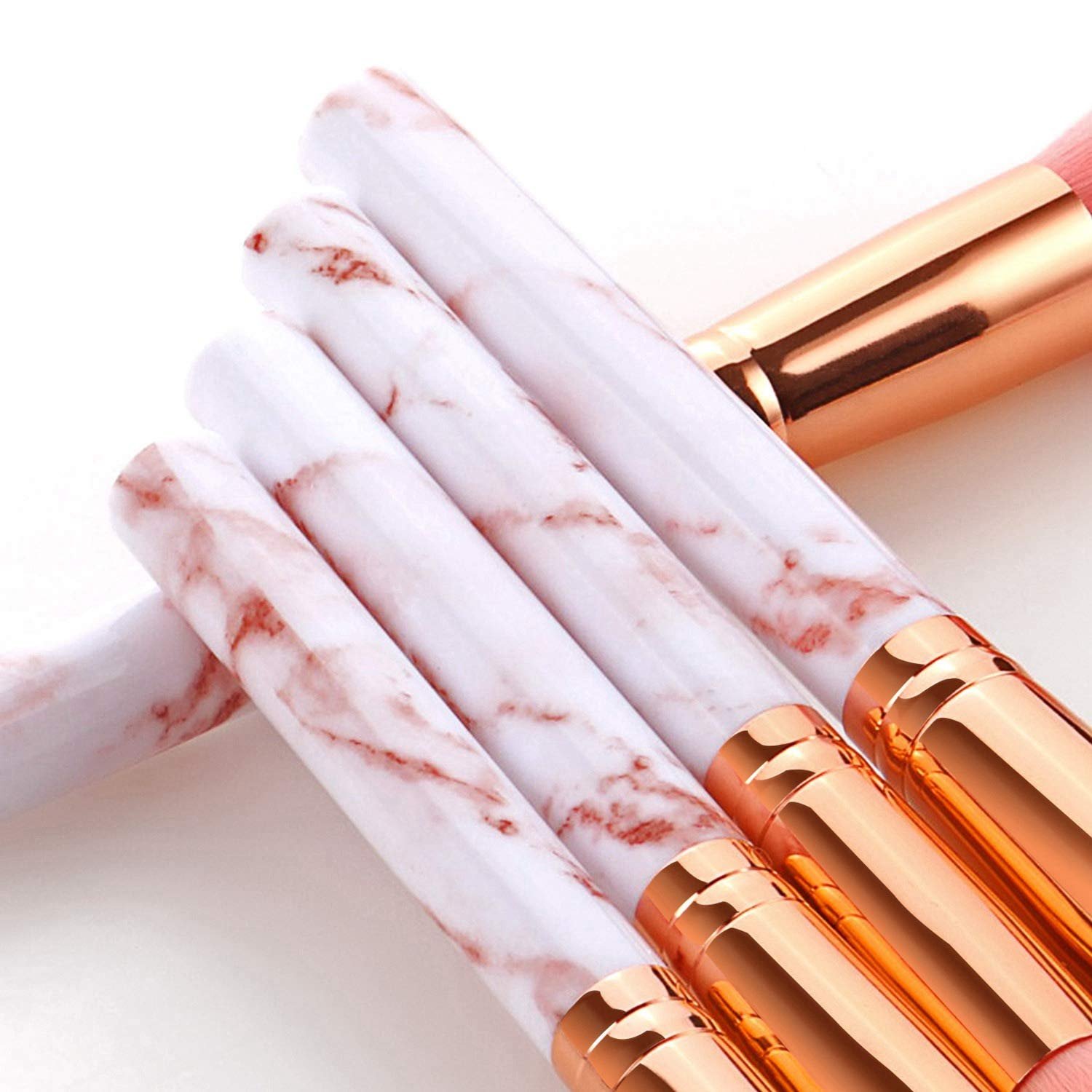 Набор кистей для макияжа Yilin 10 Professionelle Foundation Lidschatten Lip Liner Rouge Marmor Gesicht, фото №2