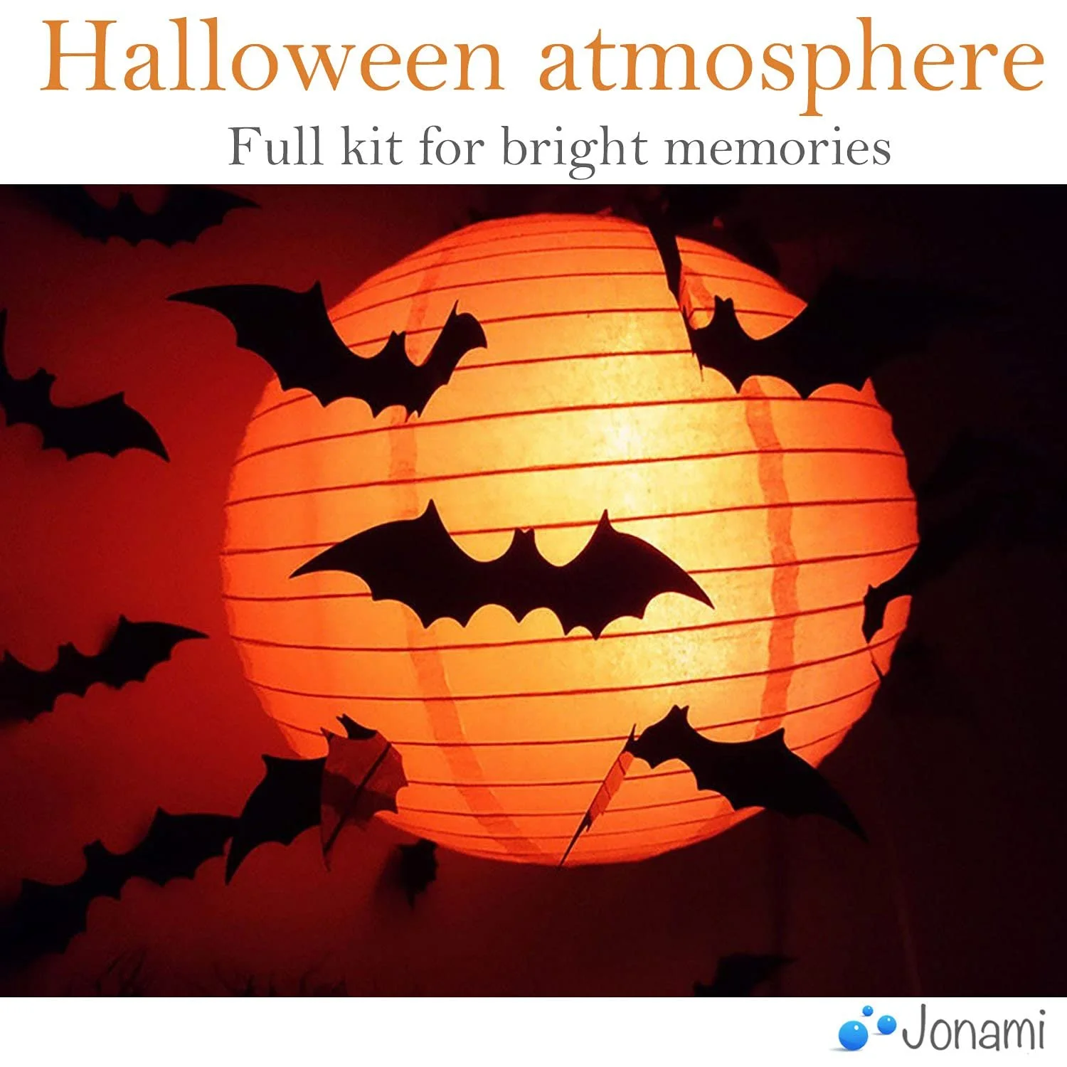 Наклейки на стіну Хелловін 3D Кажани Набір 60 шт. Чорні, фото №5