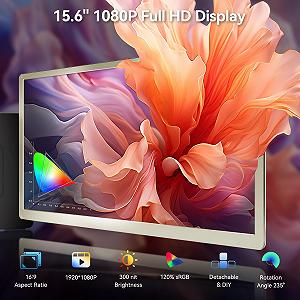 Портативний монітор 15.6" Domyfan S6 Full HD IPS 60 Гц synthetic.ua - Фото 1