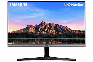 Монитор Samsung U28R552UQU 71.12 см (28 дюймов) UHD (3840 x 2160 пикселей, IPS панель, 16:9 формат, 60 Гц, 4 мс) Черный - Фото 1