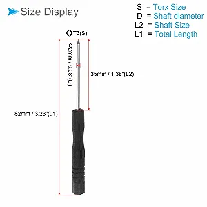 Викрутка прецизійна Torx T3 82 мм сталева з антиковзною рукояткою 5 шт. synthetic.ua - Фото 1