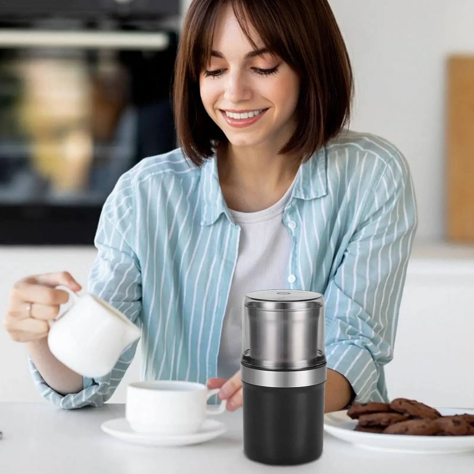 Электрическая мельница для орехов, кофемолка, фото №8