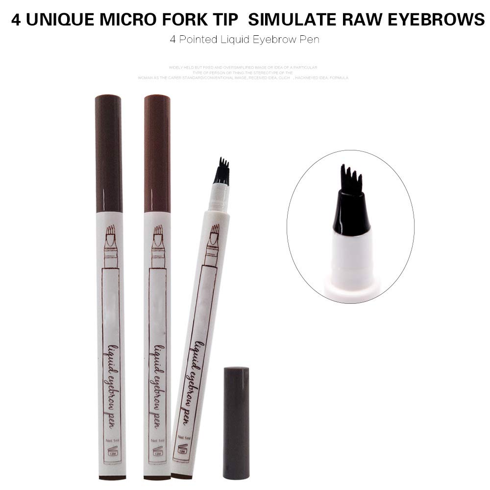 Pen 3D Eyebrow Tattoo Waterproof Long-Lasting Microblading with Micro-Fork Tip Applicator, фото №3