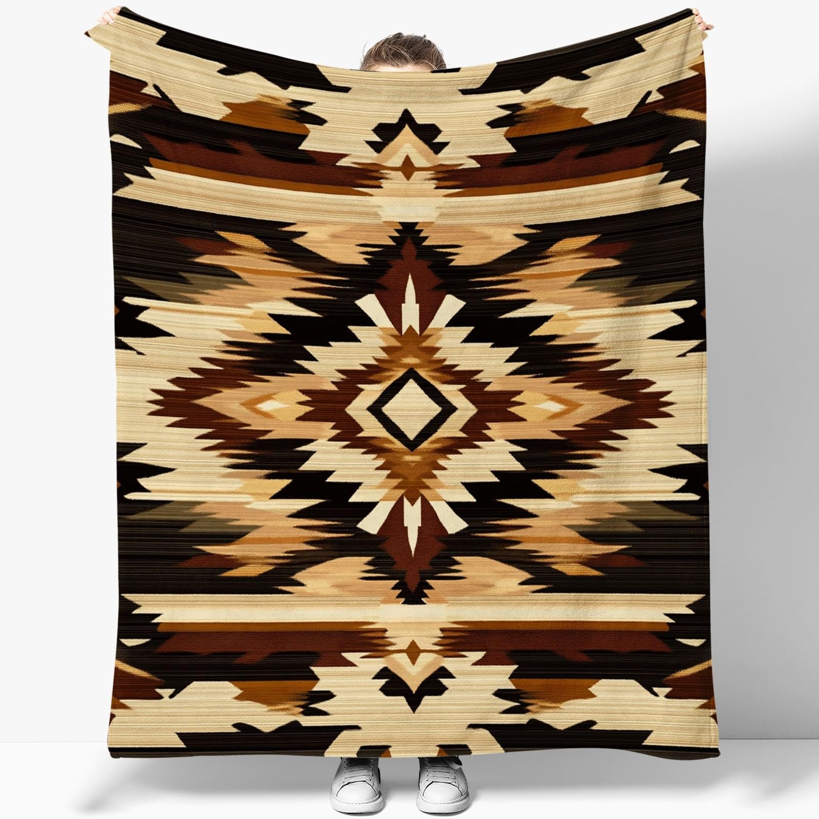 Покривало Фланелева М'яка, Ретро Килим, Текстура, Brown Yellow, 220 x 240 см, фото №5 Покривало Фланелева М'яка, Ретро Килим, Текстура, Brown Yellow, 220 x 240 см, фото №5