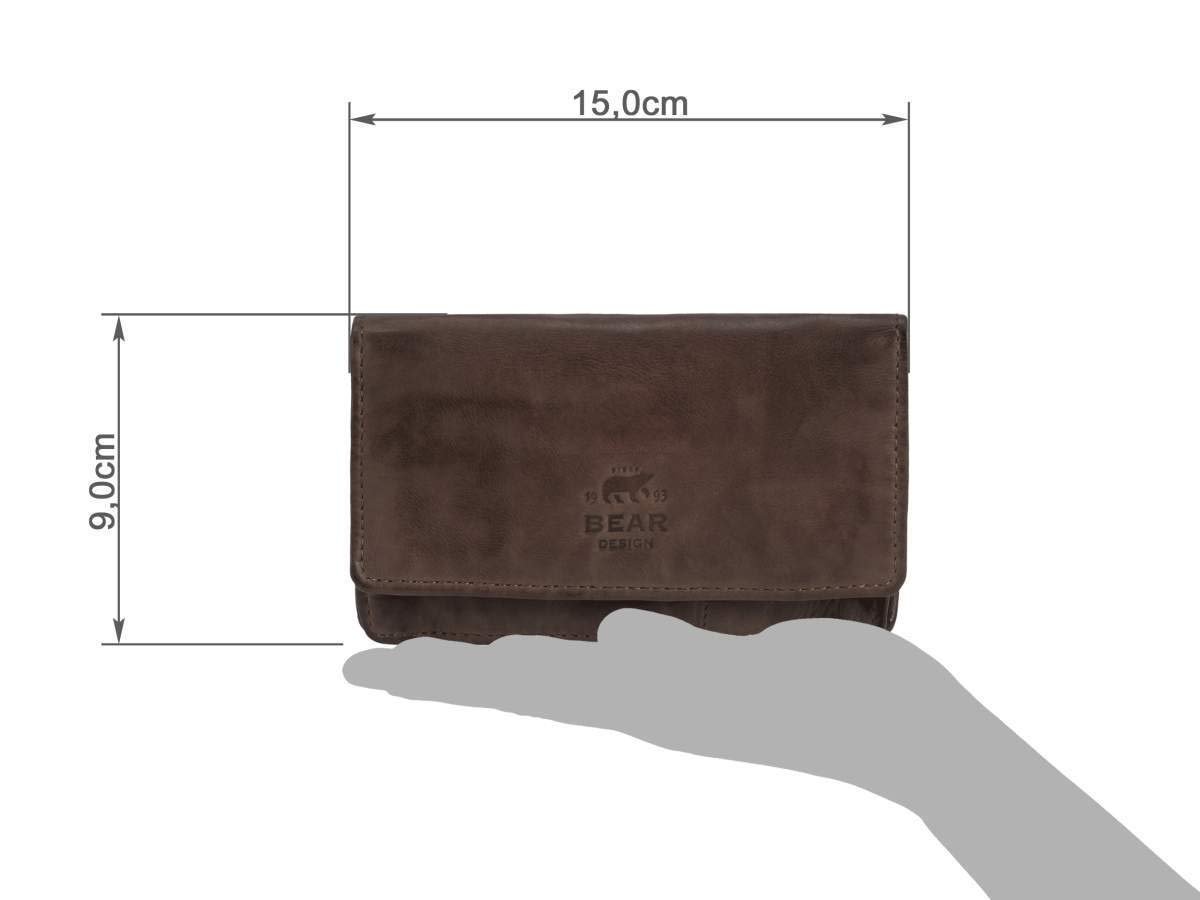 Женский кошелек Bear Design Antic Коричневый 15.5 x 9 x 4 см, Ретро, фото №4
