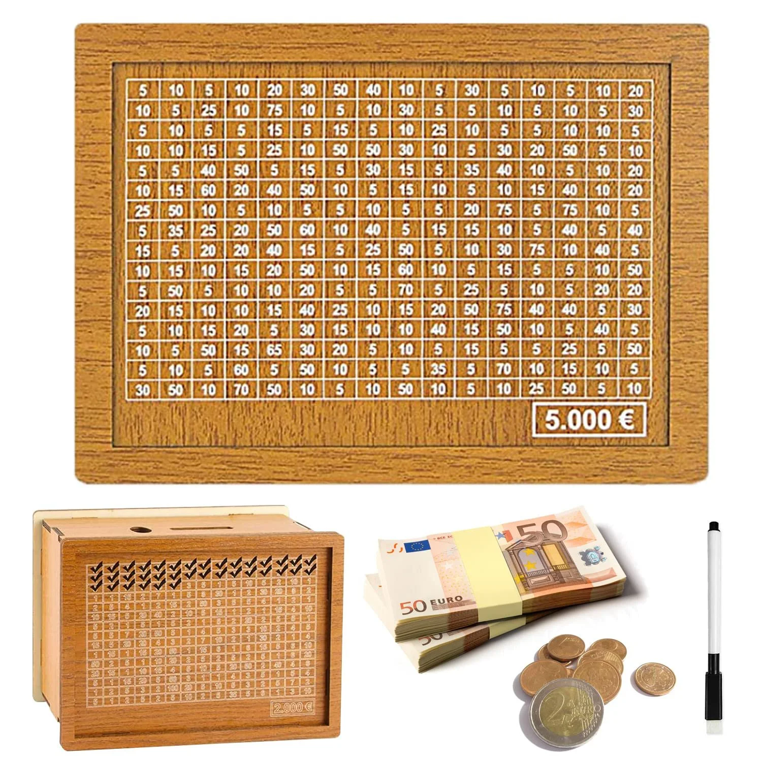 Скарбничка Wooden with Savings Target and Numbers Counter Vintage Style, фото №1