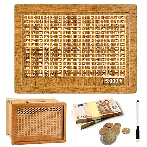 Скарбничка Wooden with Savings Target and Numbers Counter Vintage Style - Фото 1