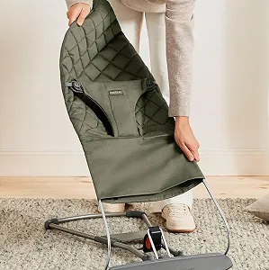 Шезлонг BabyBjörn Bliss / Dark Green / Woven Classic Quilt synthetic.ua - Фото 1