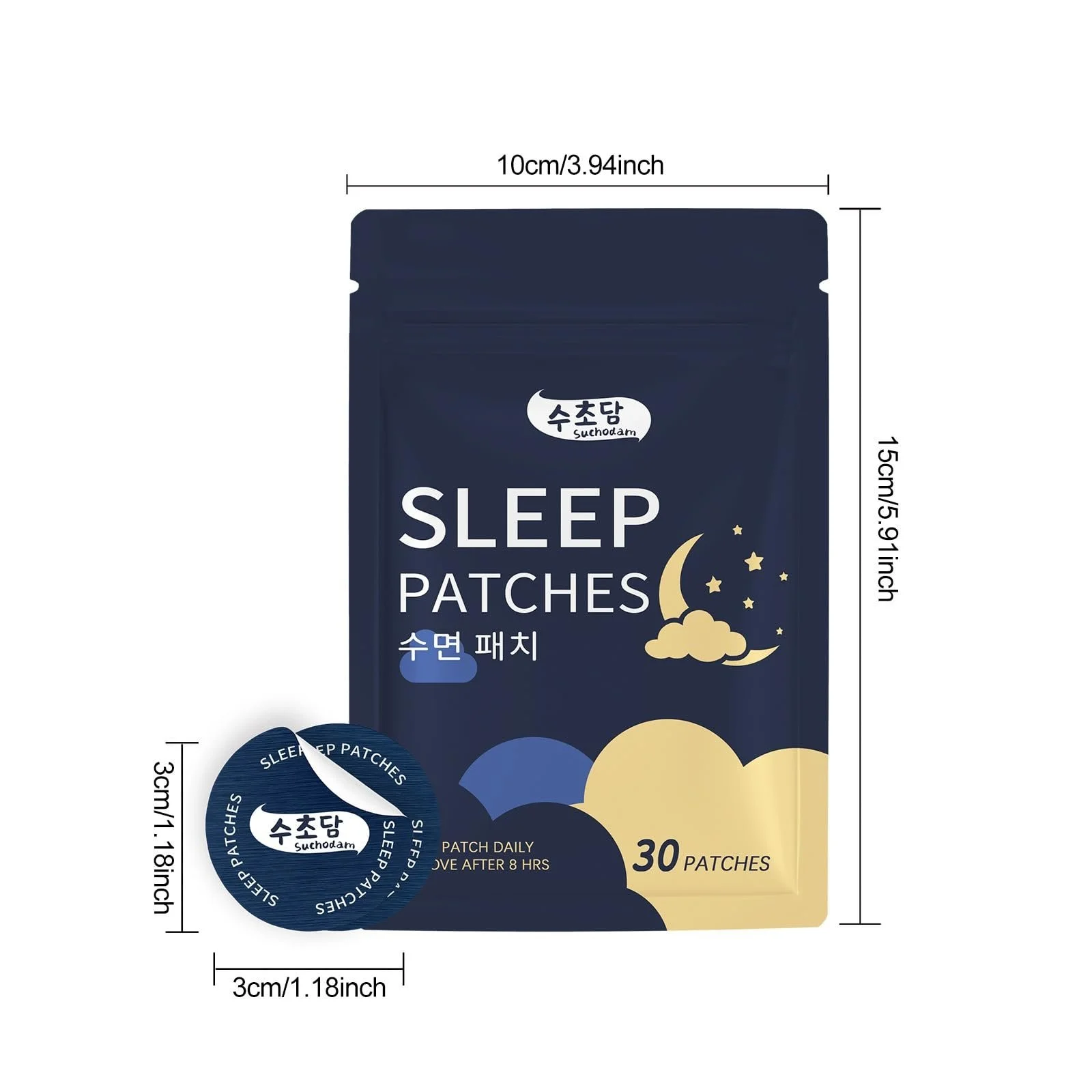 Пластыри для сна All Natural Deep Sleep Patches, 30 шт, фото №2
