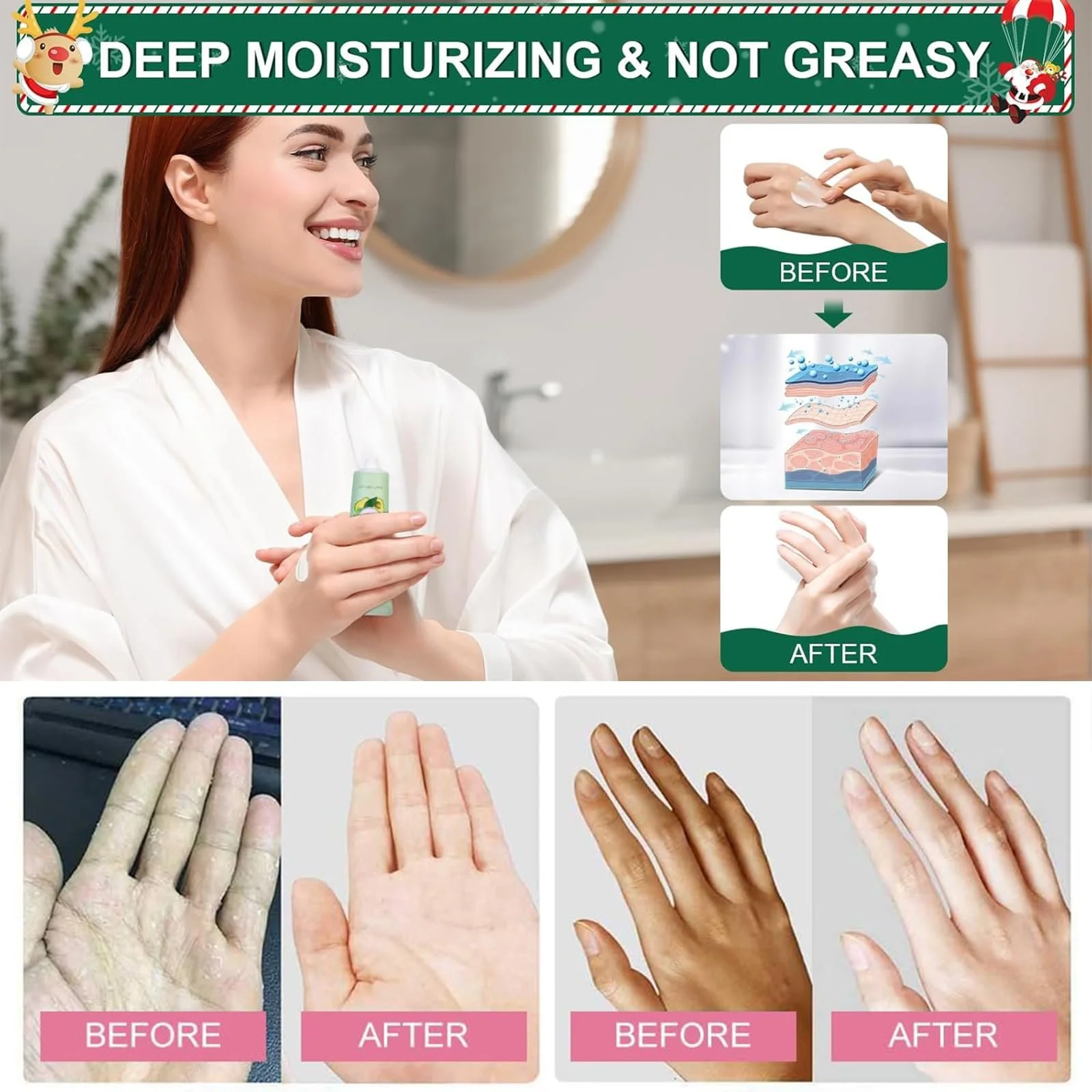 Набір міні-кремів для рук Christmas, подарунковий набір, 5 шт, фото №5