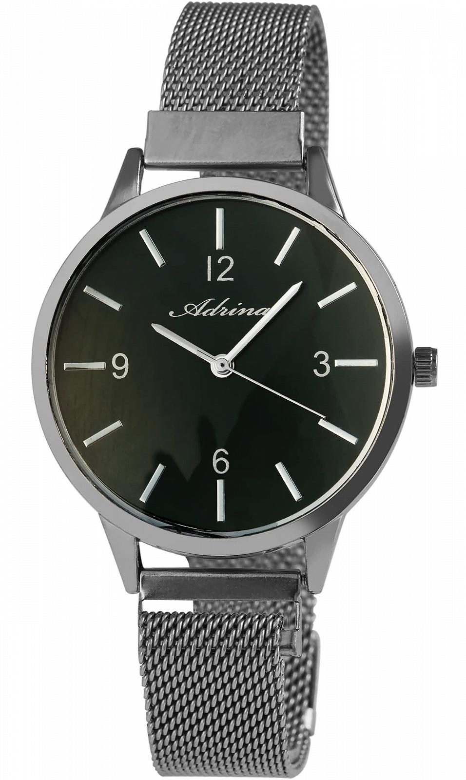Годинник жіночий Adrina 1300023, аналоговий, кварцовий, сітчастий браслет, нержавіюча сталь, магнітна застібка, фото №1