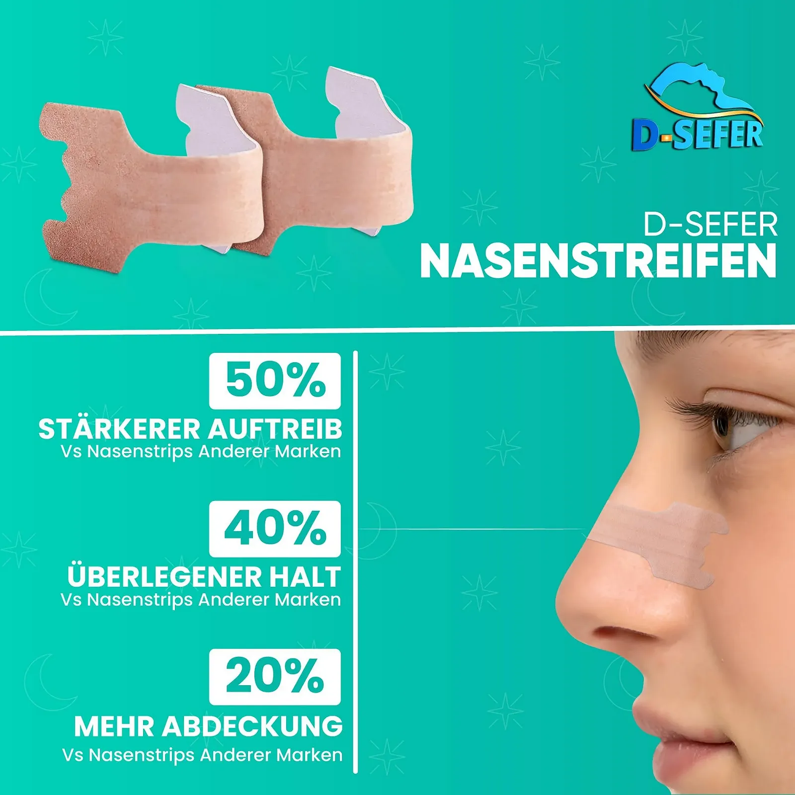 Пластыри для носа против храпа, 125 штук, очень прочные, фото №3 Пластыри для носа против храпа, 125 штук, очень прочные, фото №3