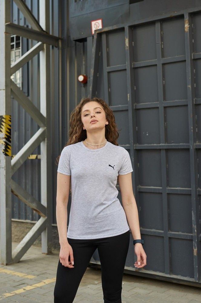 Жіноча футболка Puma сіра, фото №1