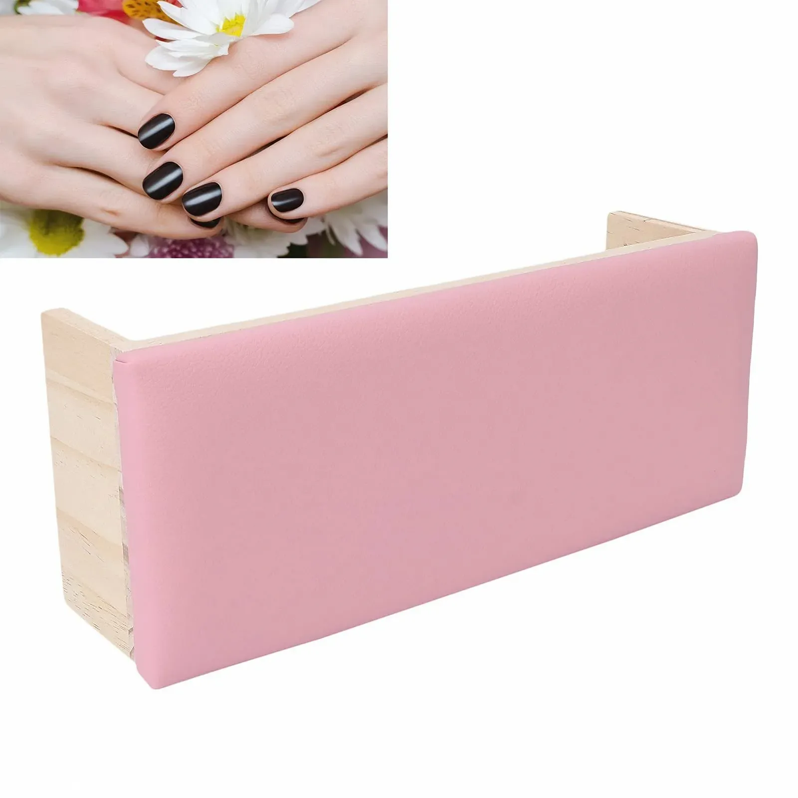 Підставка для рук для манікюру Професійна м'яка PU шкіра Рожевий, фото №6
