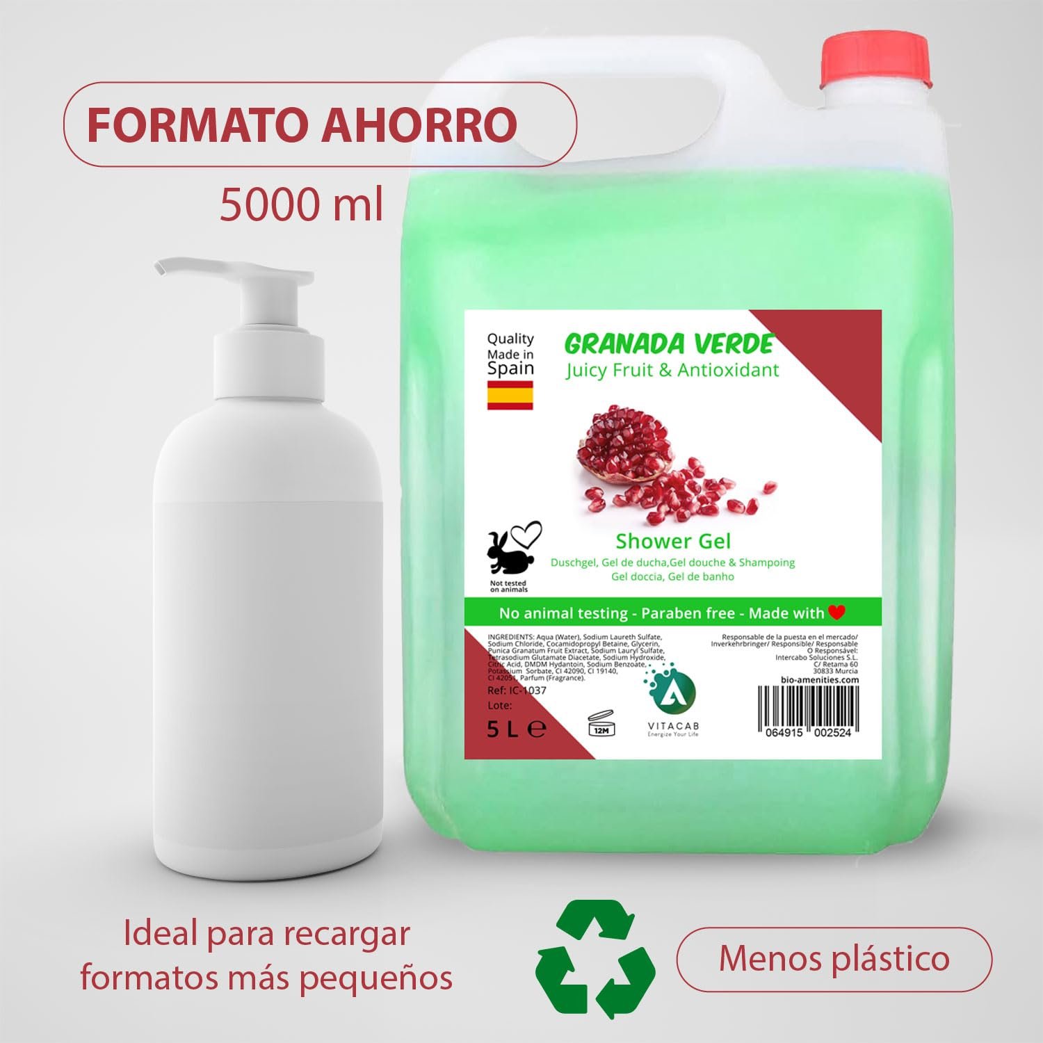 Гель для душу Pomegranate 5 л Каністра pH-нейтральний, фото №4