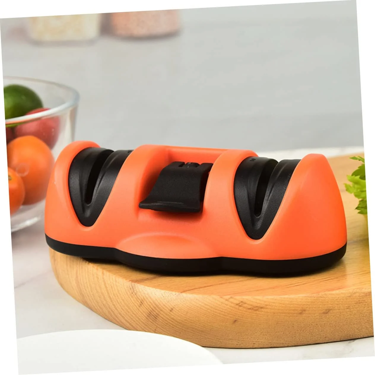 Точилка для ножей Mobestech бытовая с присоской двухслотовая эргономичная с нековзким основанием, фото №4