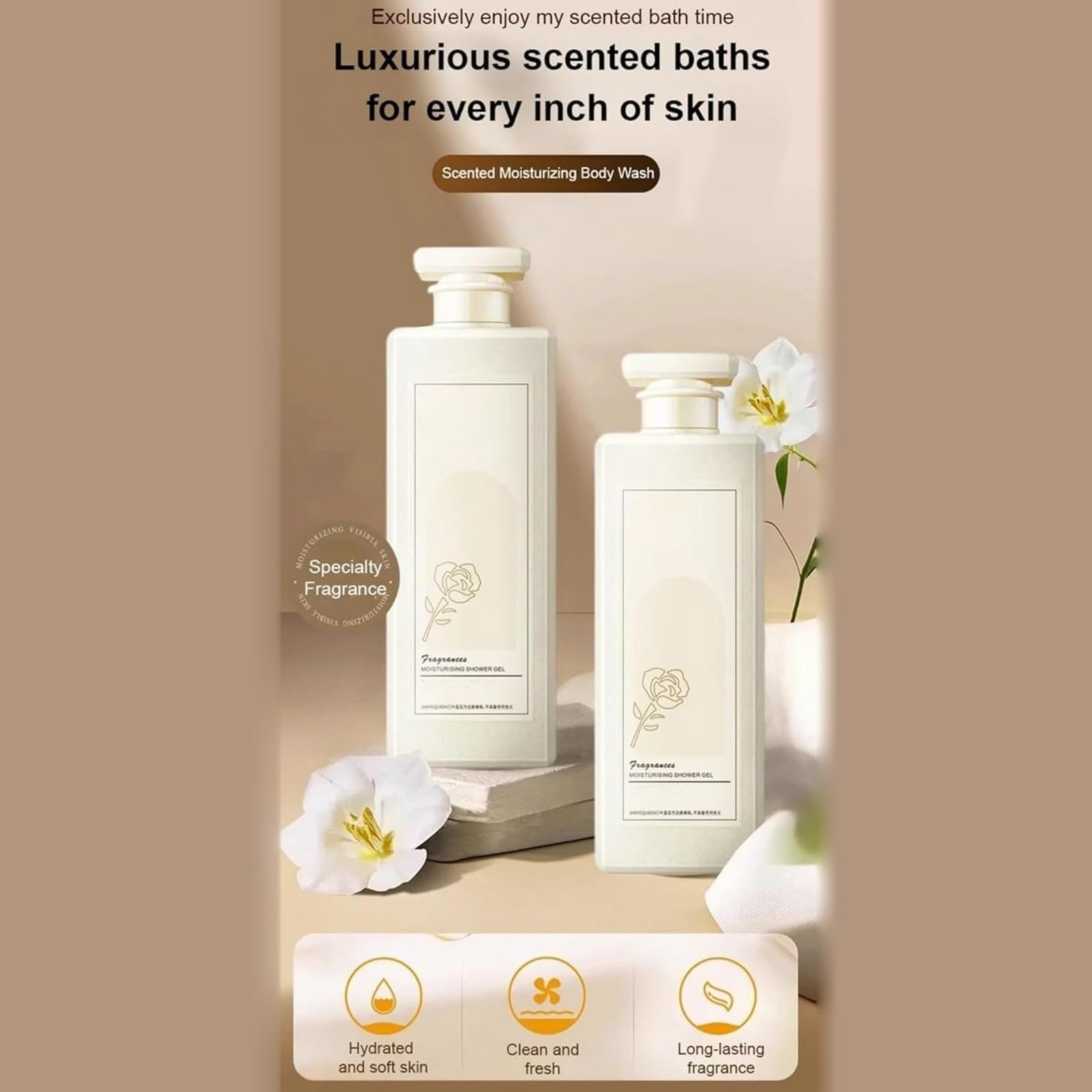 Гель для душу парфумований зволожувальний для чоловіків та жінок, фото №6