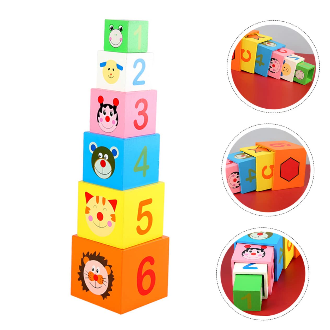 Іграшка PHENOFICE 6 шт Дитяча Лічильна Іграшка Дерев'яна, фото №5