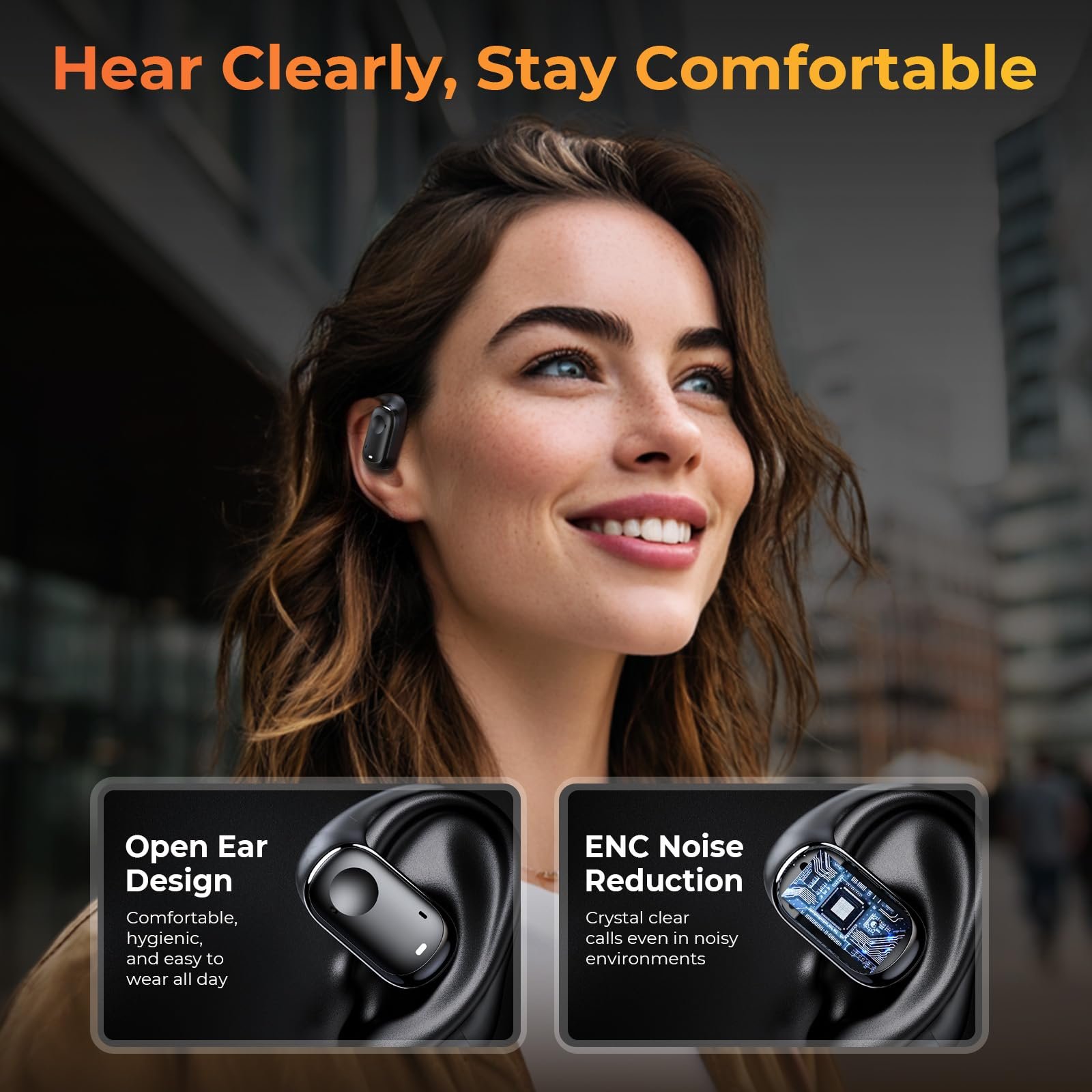 Наушники-переводчики Kentfaith AI, Bluetooth 5.3, 3-в-1, в реальном времени на 150 языках, точность 98%, фото №8