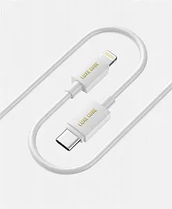 Кабель Luxe Cube USB Type C-Lightning 3А 1м белый 8886668686693 - Фото 1