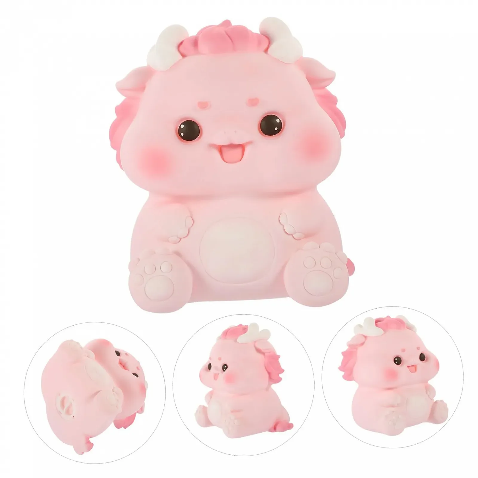 Копилка VICASKY Дракон Средняя Виниловая Розовая, фото №8