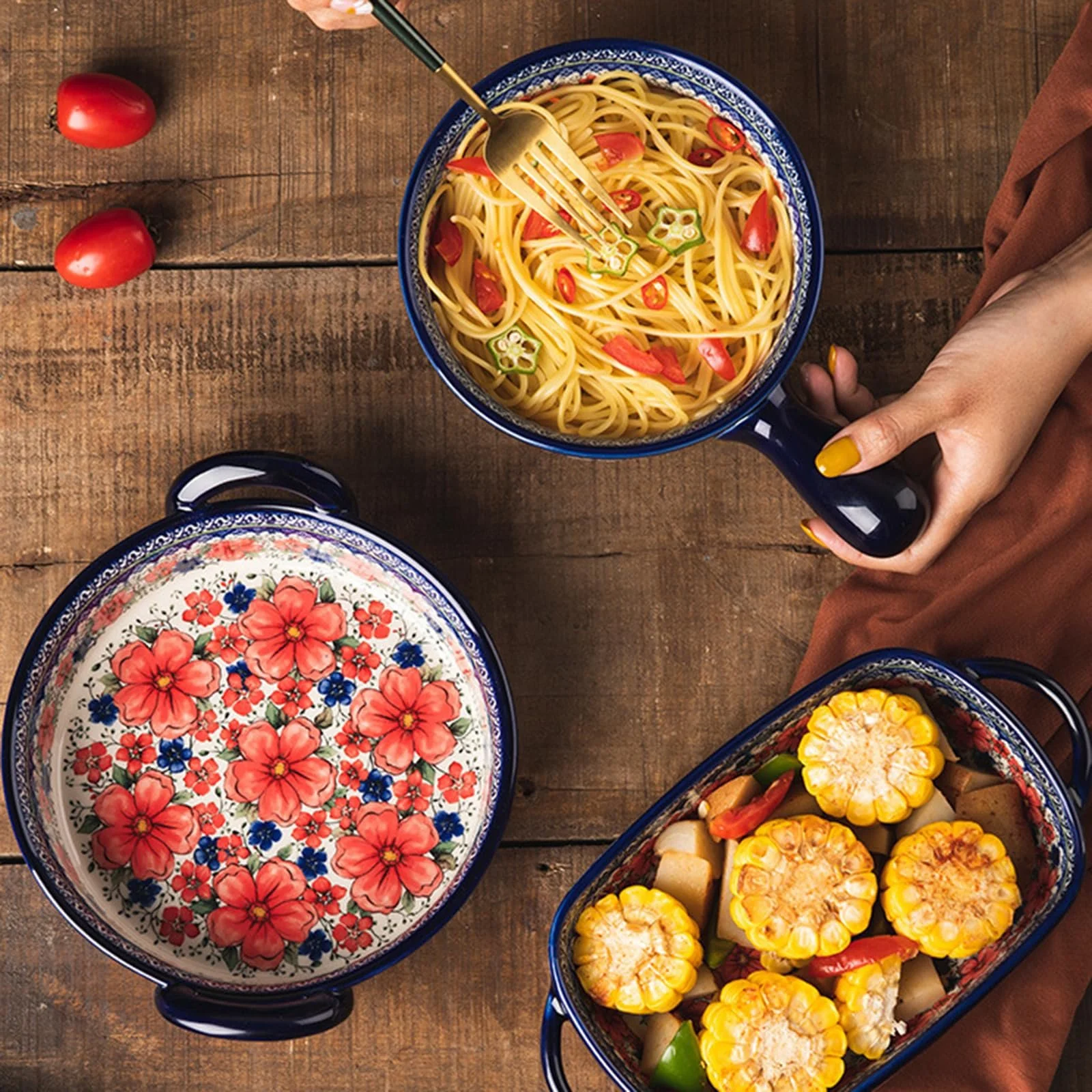 Форма для запекания ASIAD прямоугольная малая керамическая винтажная, фото №5