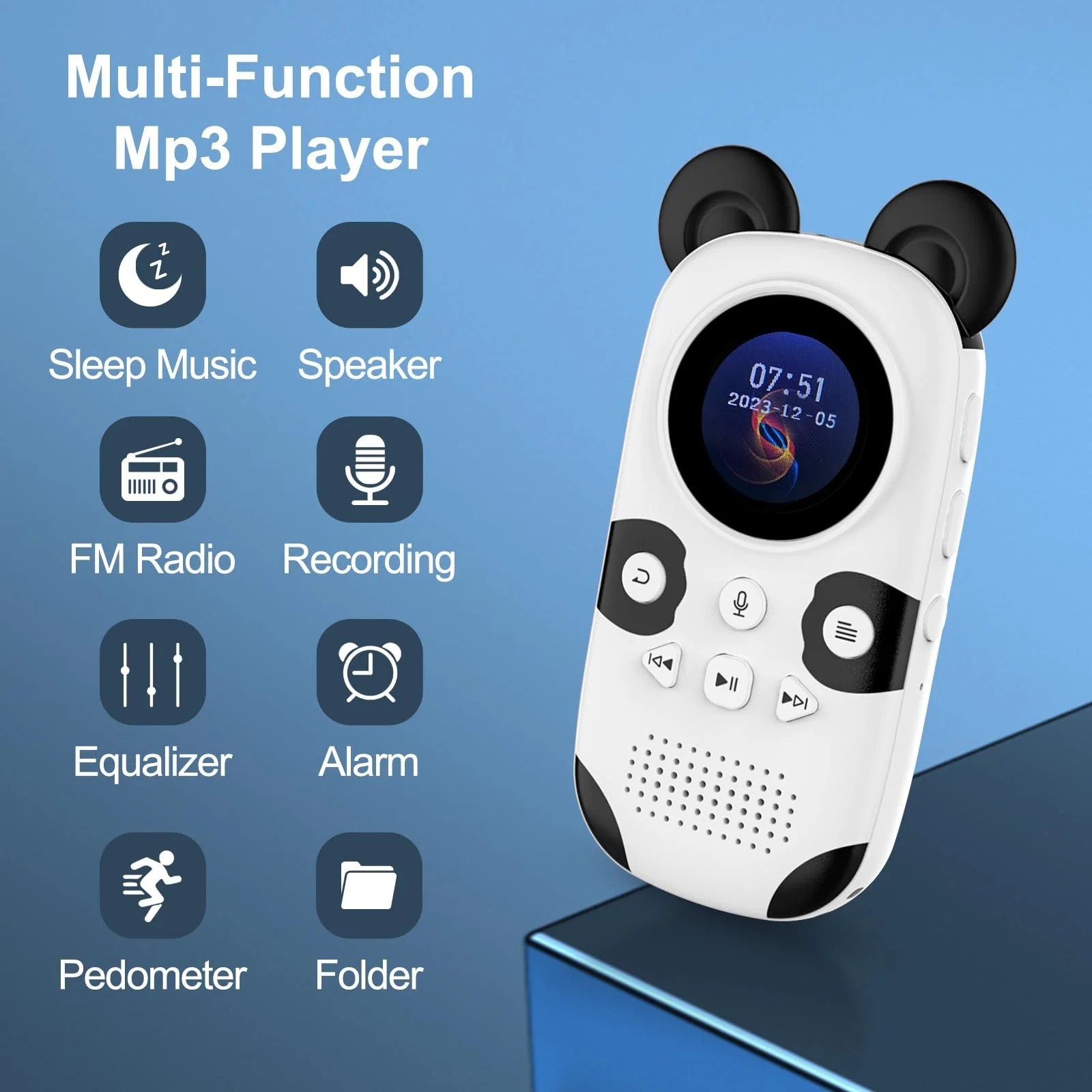 MP3-плеер MUZXQII Panda 64 ГБ, Bluetooth 5.3, белый, фото №8