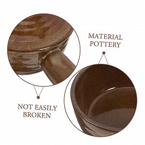 Кастрюля для запекания с крышкой термостойкая керамическая бытовая synthetic.ua - Фото 1