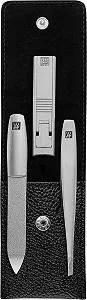 Набор для маникюра Zwilling Estuche De Bolsillo, кожа, черный, 3 шт - Фото 1