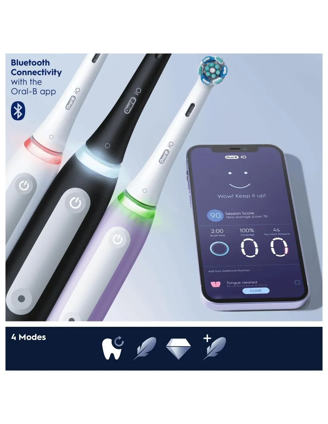 Электрическая зубная щетка Oral-B iO Series 4 Lavender Лавандовая, фото №5