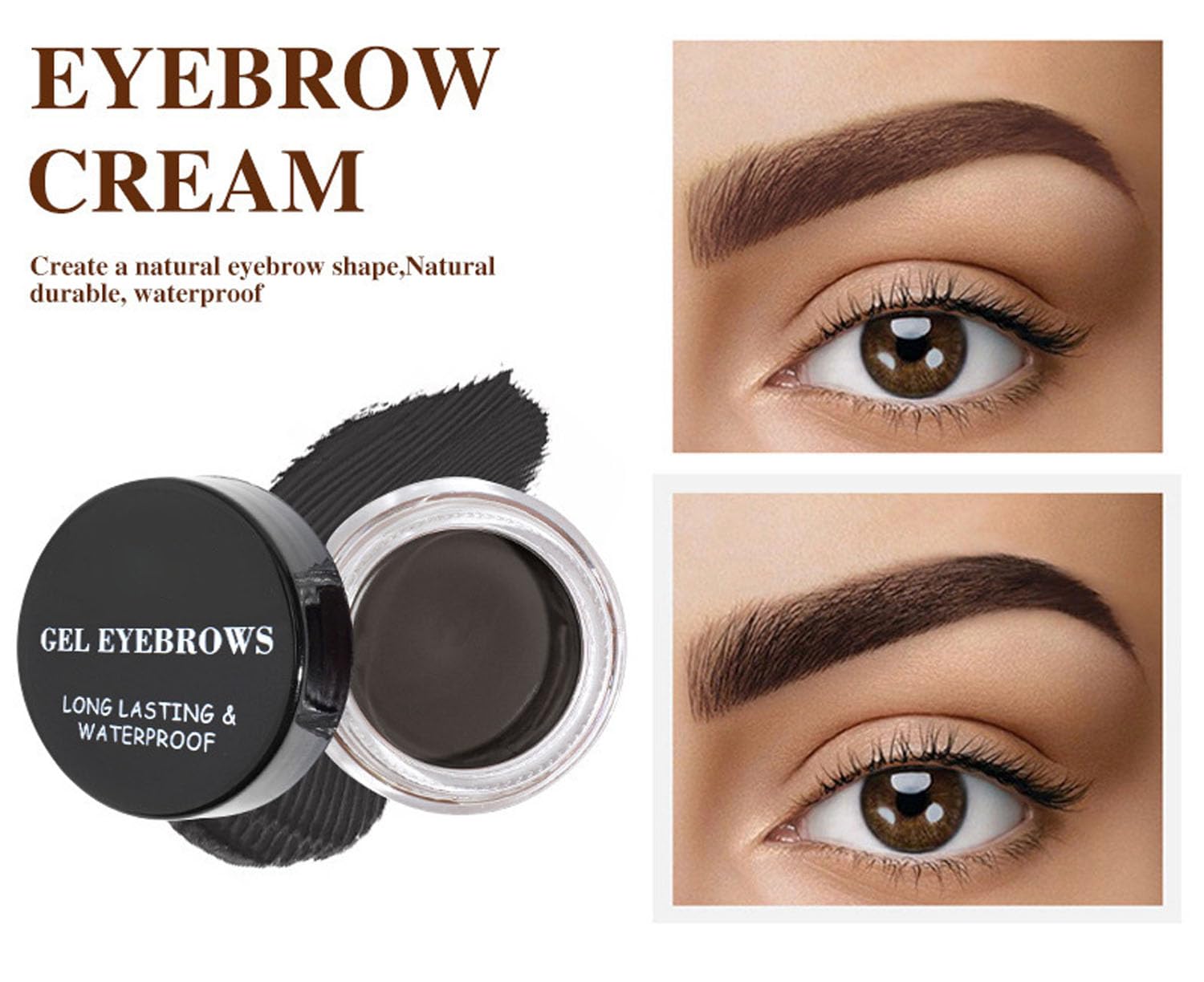 Крем для брів Довговічний Водостійкий Тривимірне моделювання 01, фото №7
