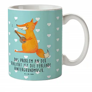 Кружка Детская Mr. & Mrs. Panda Лис Гитарa Пластик - Фото 1