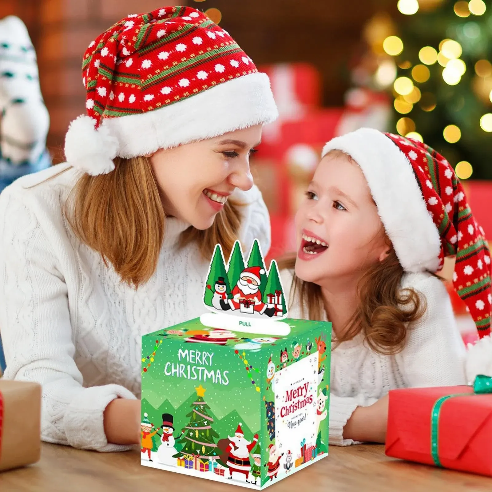 Скарбничка для грошей різдвяна святкова з 50 пакетами, фото №7