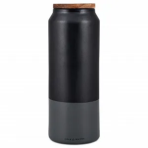 Ємності для зберігання Cole & Mason Hinxton H822139 керамічні з дерев'яною кришкою 292 мм x 110 мм Black/Grey/Brown - Фото 1