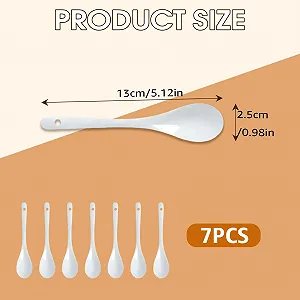 Набор из 7 белых керамических ложек, 13 x 25 см synthetic.ua - Фото 1