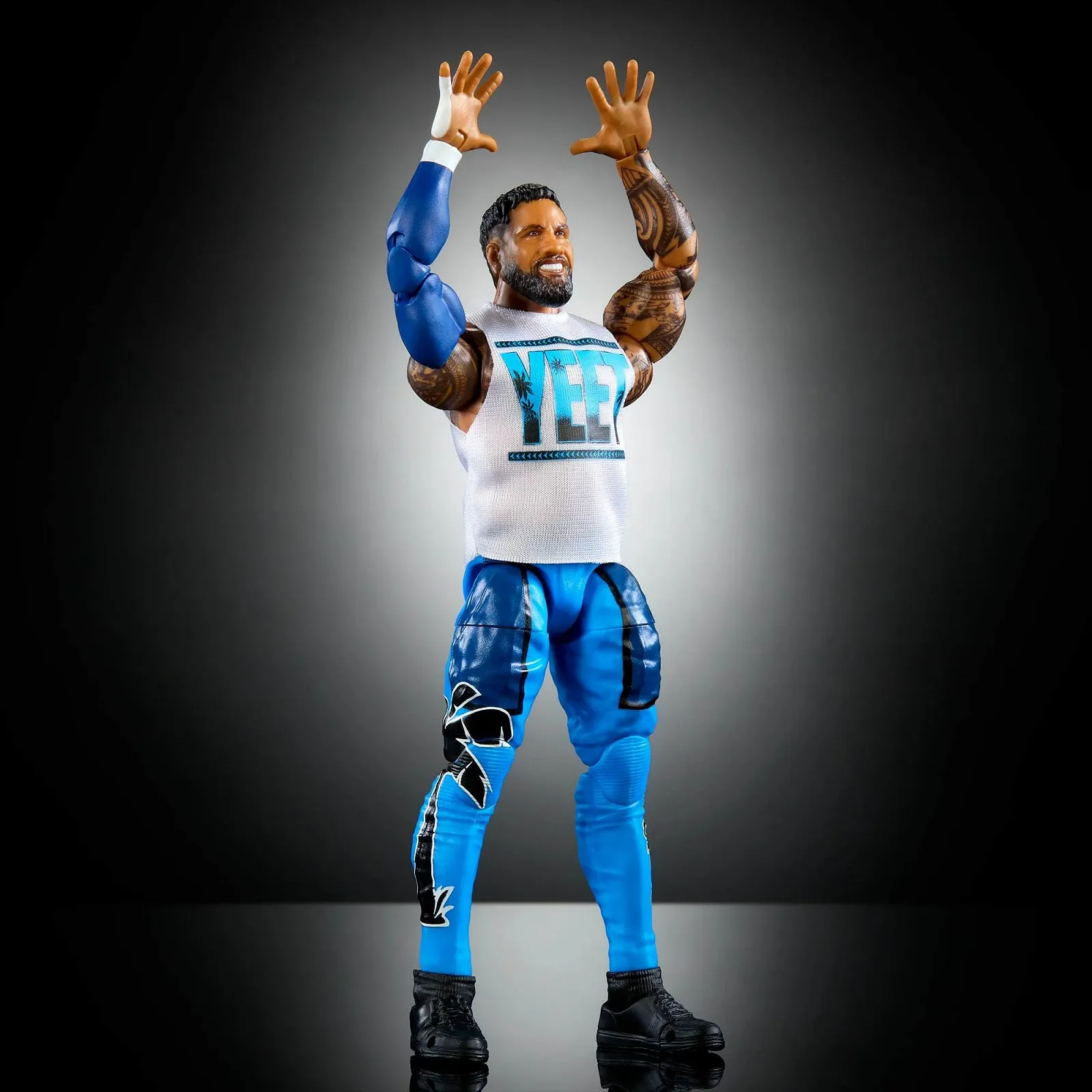 Фігурка Mattel WWE Elite Series #114 Jey Uso 15 см рухома різнокольорова JCH93, фото №4