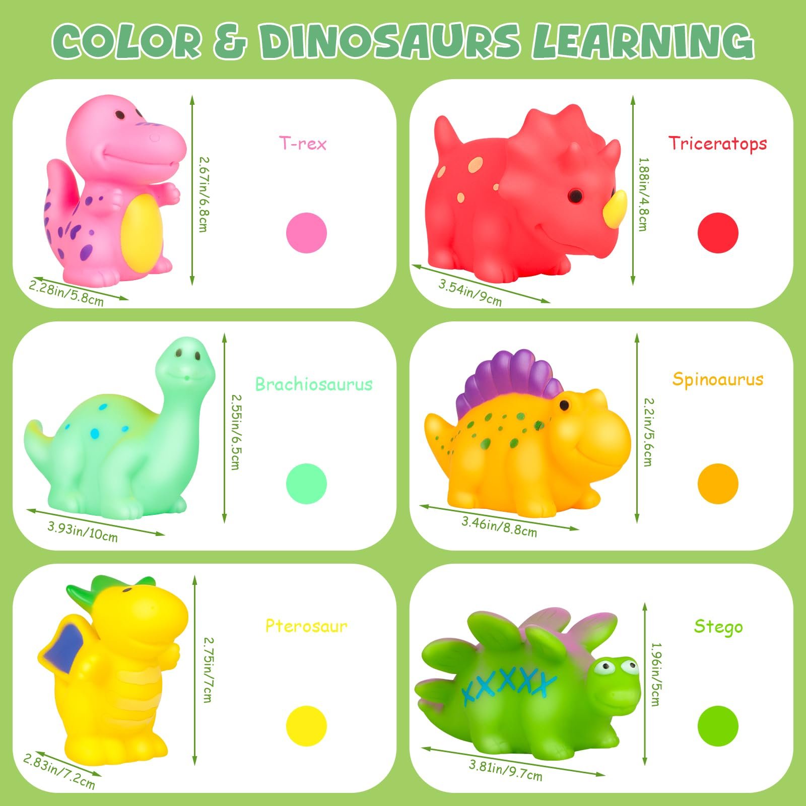 Іграшка для ванни Динозаври 6 штук, фото №5