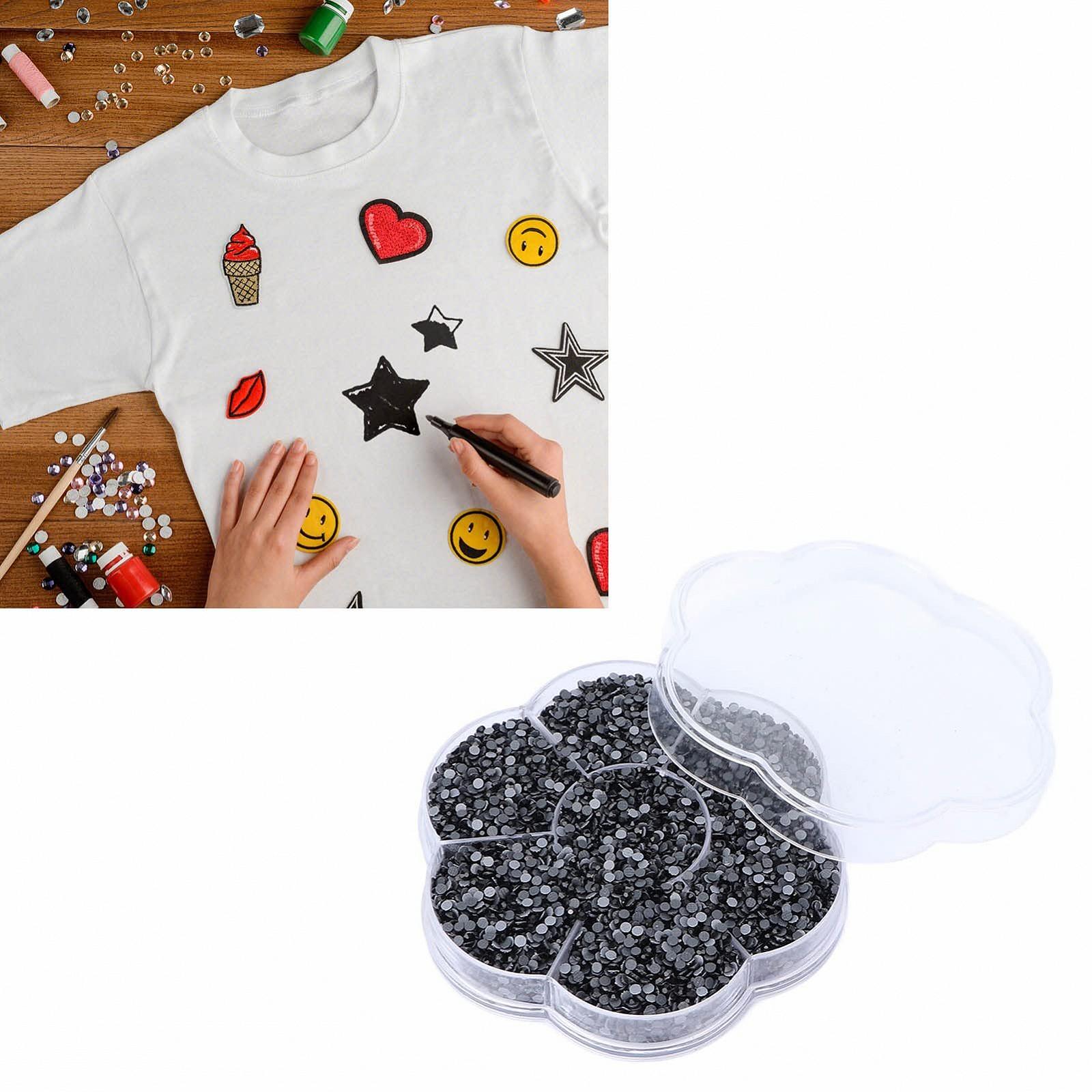 Стрази Emoshayoga Hotfix 14400 шт, прозоре скло, Чорний S601, фото №5