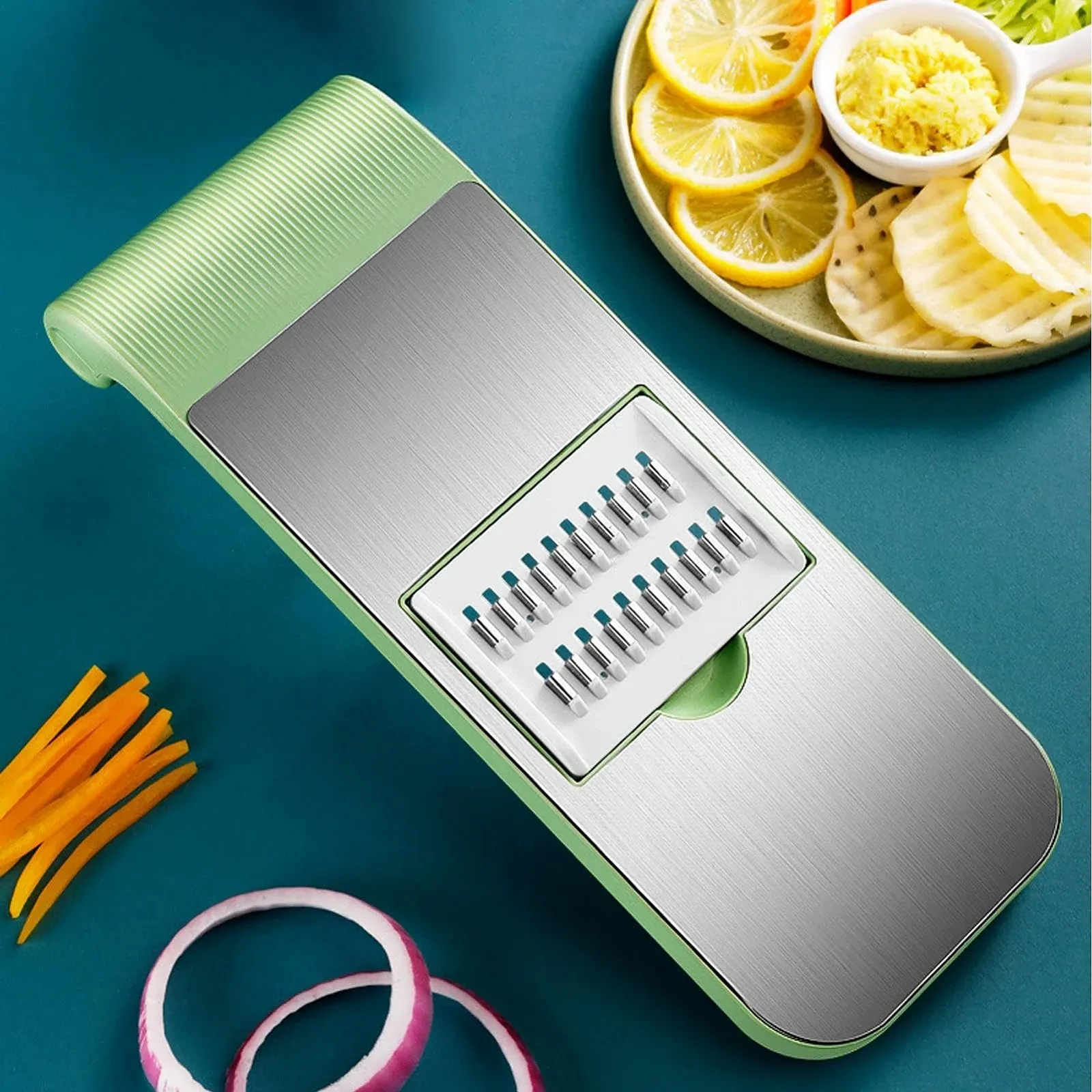 Овощерезка с контейнером и 5 лезвиями, фото №9