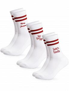 Носки теннисные Occulto Рождественские Женские и Мужские Набор из 3 штук Rudolph - Фото 1