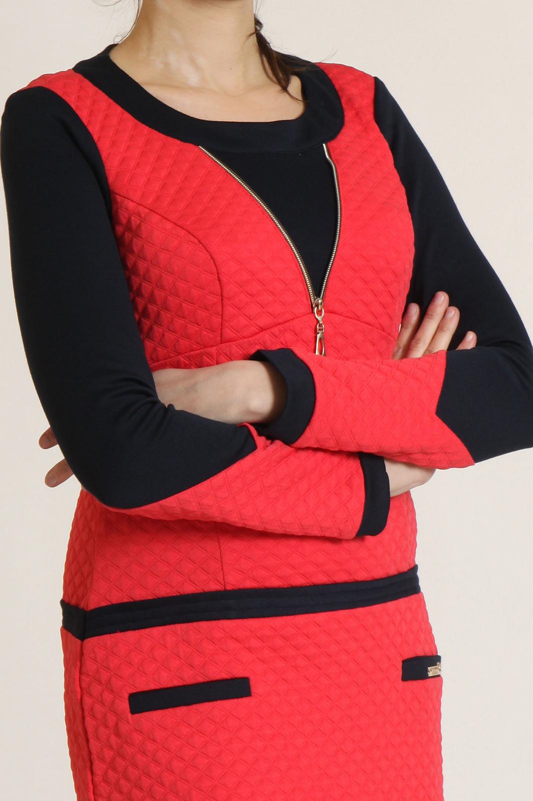 Платье Ko-style 42 Коралловый (KO-P14463_Coral-Blue), фото №3