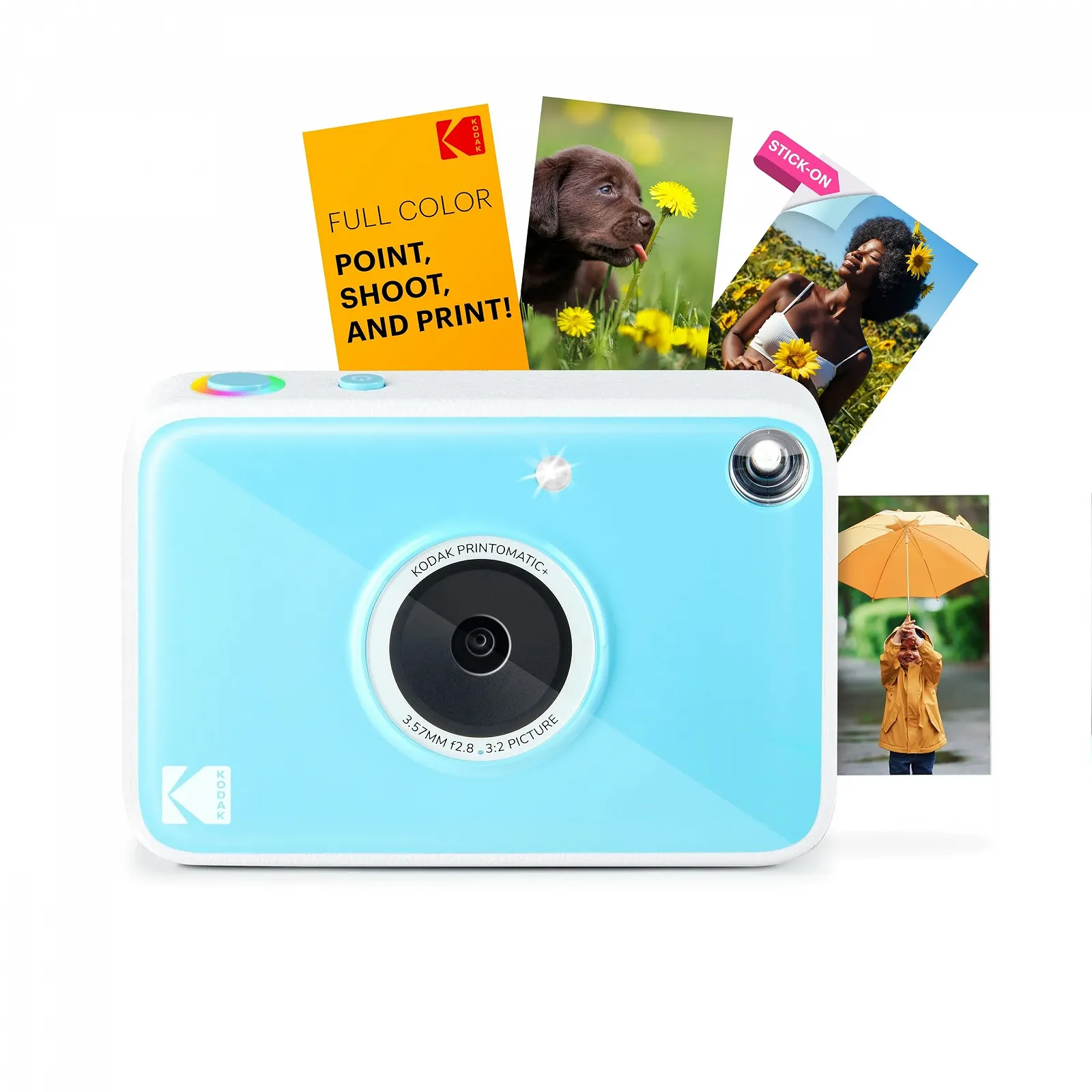 Фотоаппарат мгновенной печати Kodak Printomatic+ 10MP RGB LED 2x3 (5.1x7.5см) Blue, фото №1