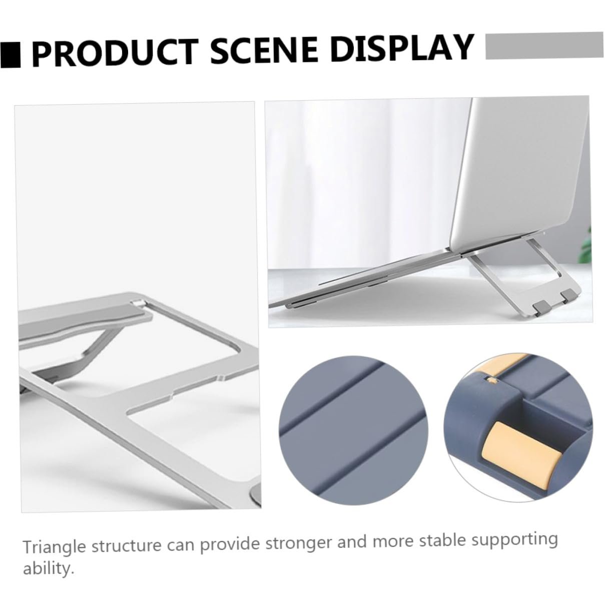 Підставка для ноутбука SEWACC Сплав алюмінію складана Ергономічна нековзна Міцна, фото №7 Підставка для ноутбука SEWACC Сплав алюмінію складана Ергономічна нековзна Міцна, фото №7