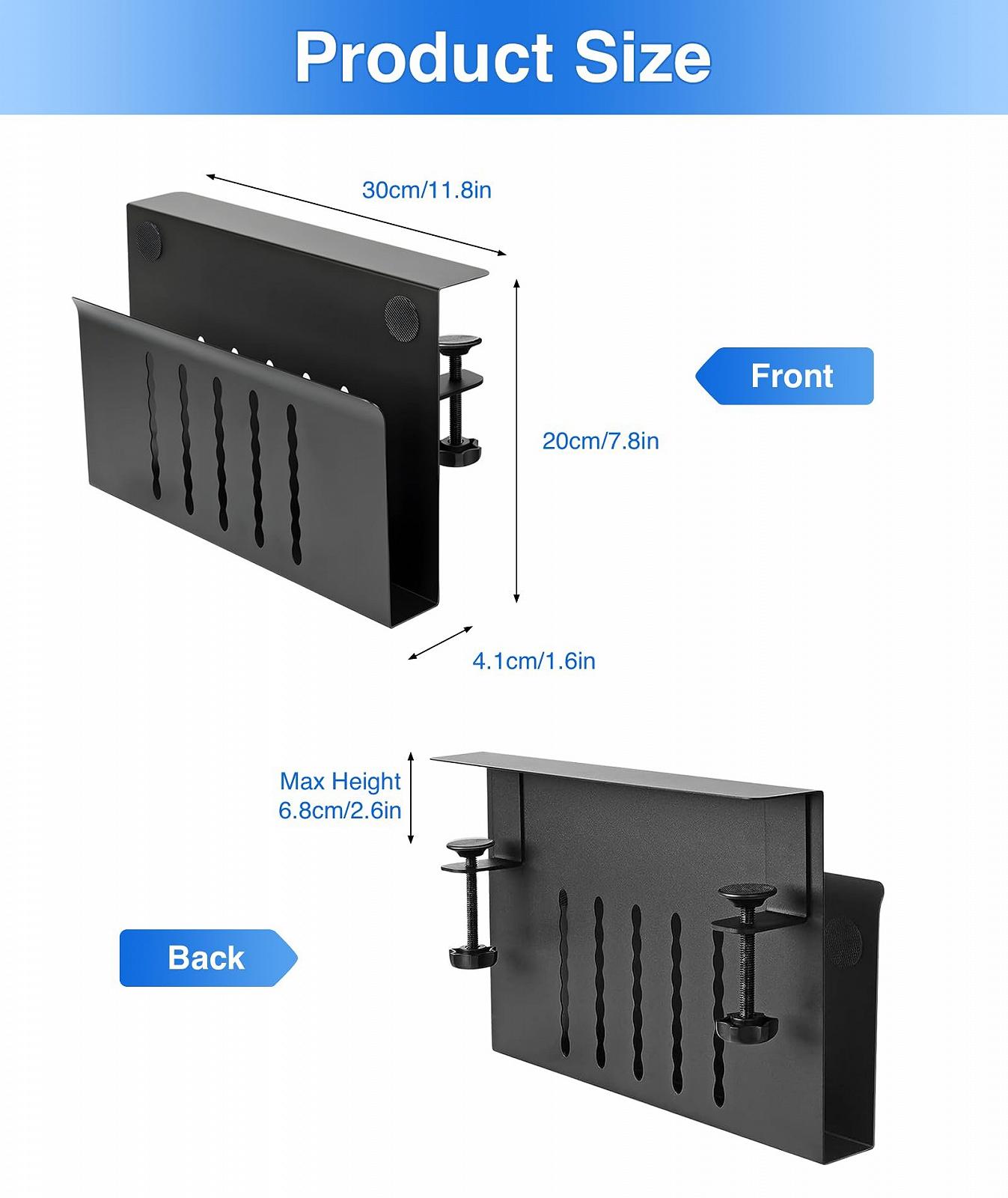 Держатель для ноутбука PC Holder для стола с боковым местом для хранения, однослойный, без держателя для ручек, черный, фото №2 Держатель для ноутбука PC Holder для стола с боковым местом для хранения, однослойный, без держателя для ручек, черный, фото №2