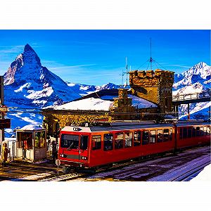 Пазл HUADADA Railway Station in Gornergrat Швейцарія 1000 елементів 70 x 50 см - Фото 1