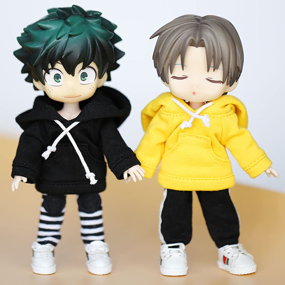 Одежда XiDonDon OB Спортивный худи для Ob11, GSC, YMY, BODY9, Molly, 1/12 BJD Аксессуары для кукол (Жёлтый), фото №5