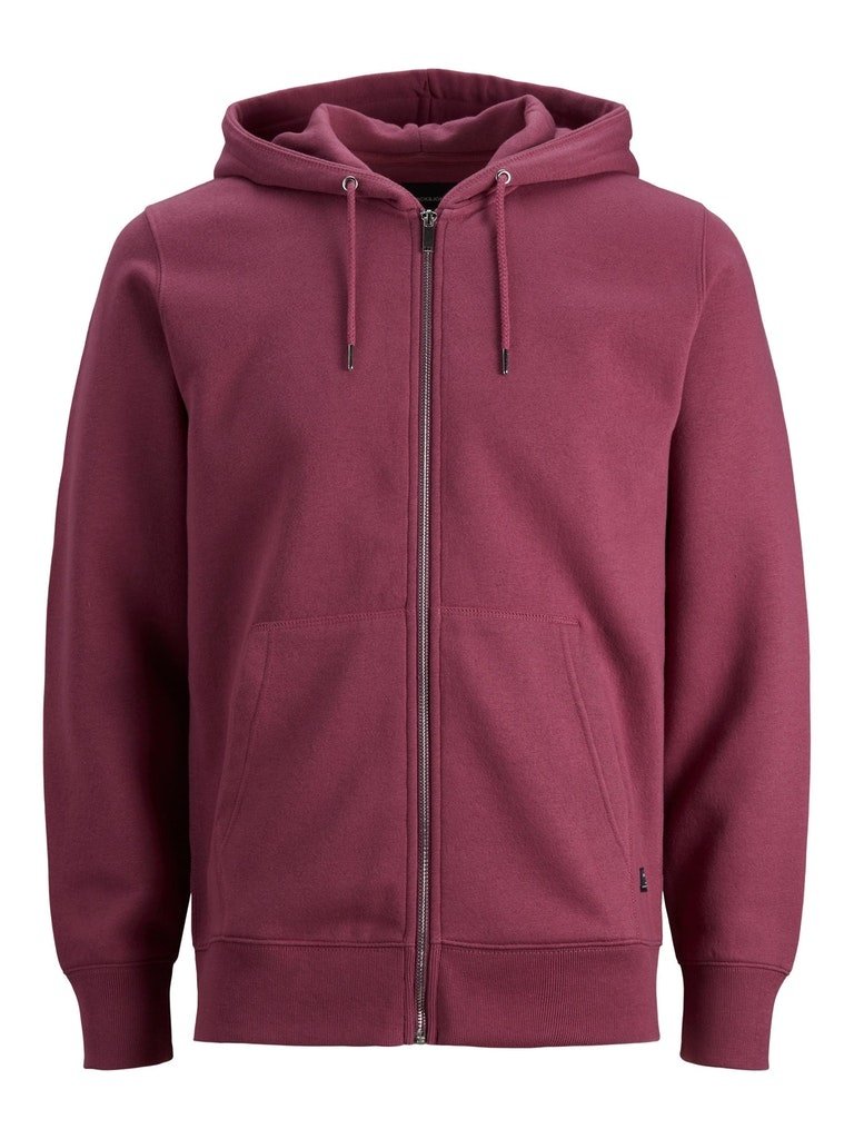 Світшот Jack&Jones BASIC SWEAT ZIP HOOD NOOS 12191895 REG FIT Бордовий XXL, фото №1